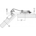 45°  Cross Corner Hinge